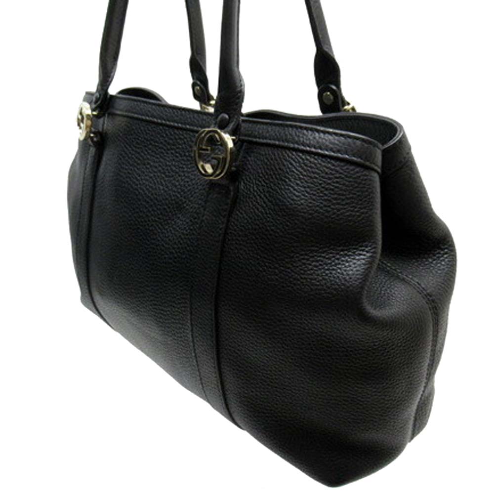 

Gucci Black Leather Tote Bag