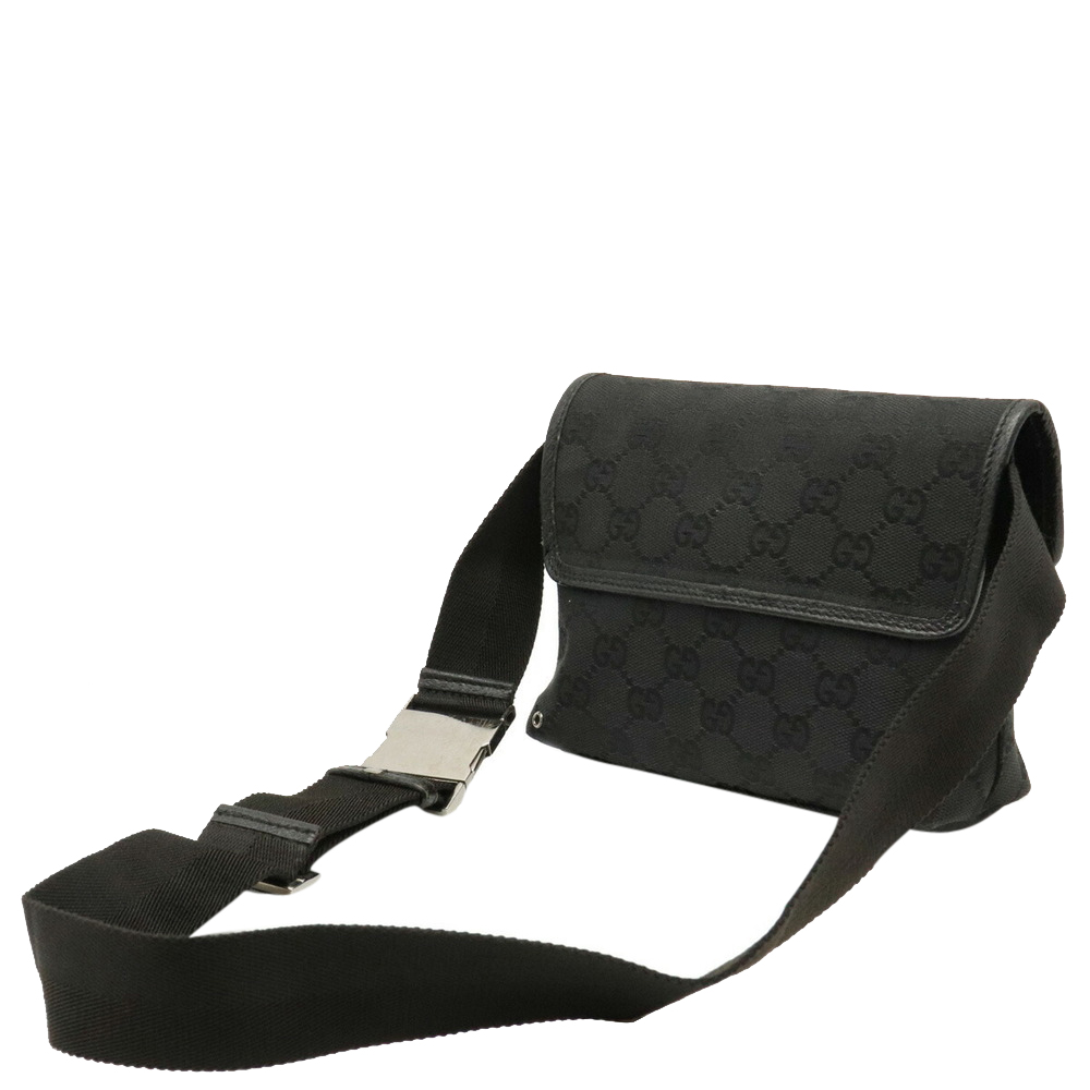 

Gucci Black GG canvas Waist Bag