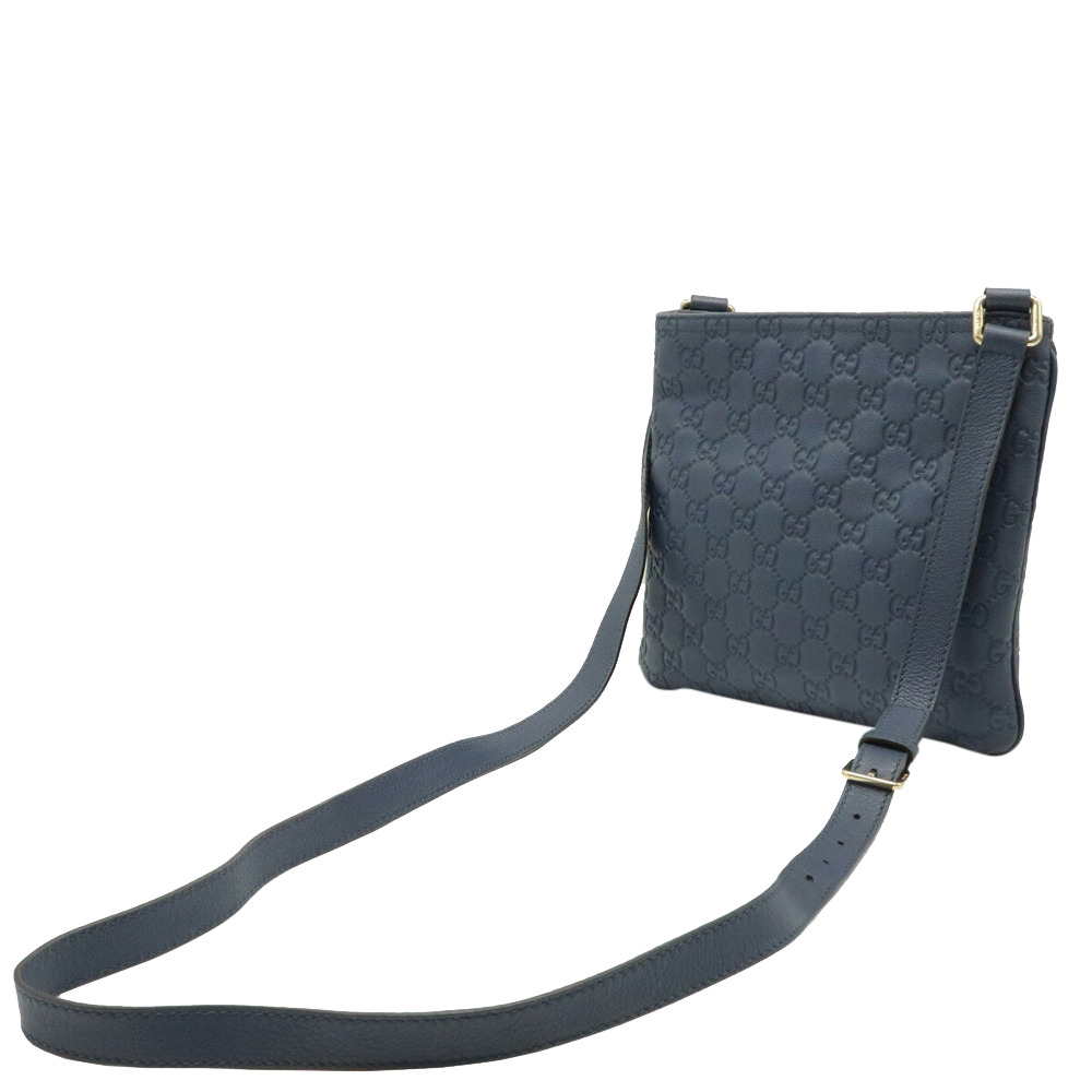 

Gucci blue Guccissima leather Gucci messenger bag