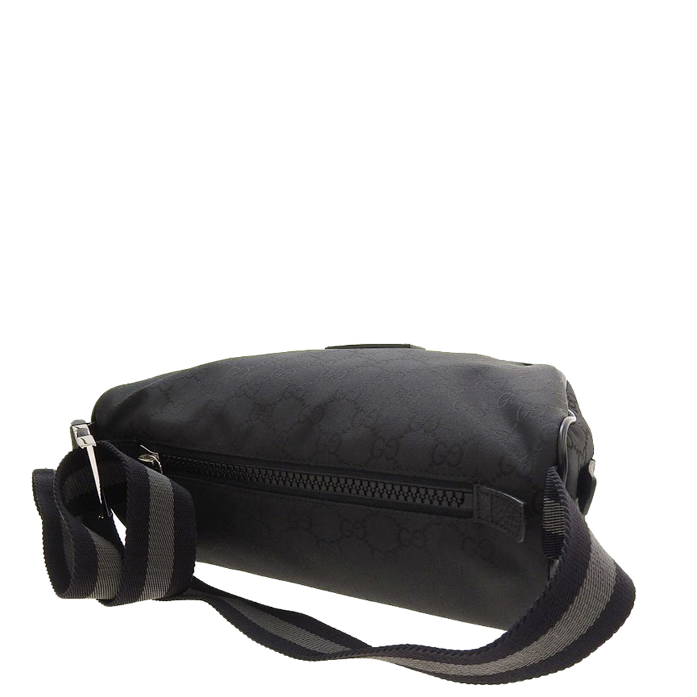 

Gucci Black GG canvas/nylon Waist bag
