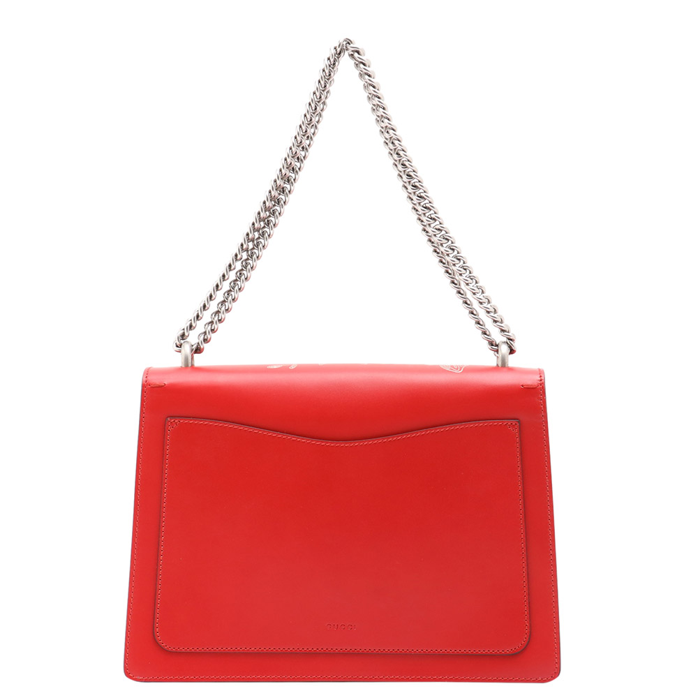 

Gucci Red Arabesque Dionysus Leather Shoulder Bag