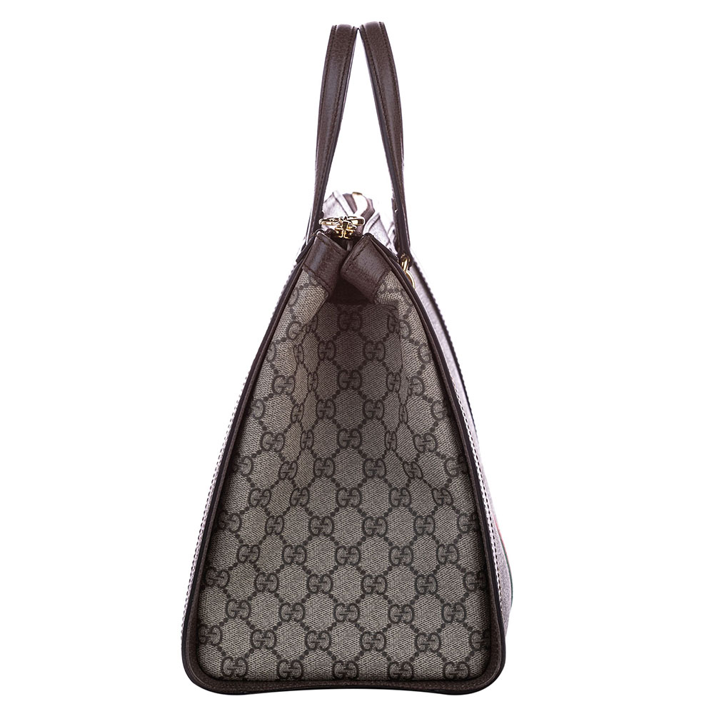 

Gucci Brown GG Supreme Canvas Ophidia Medium Bag