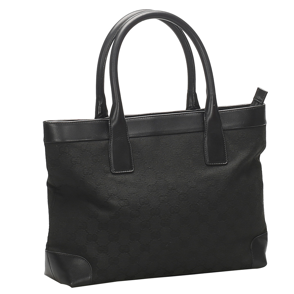 

Gucci Black GG Canvas Tote Bag