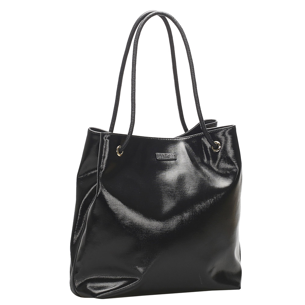 

Gucci Black Patent Leather Gifford Tote Bag