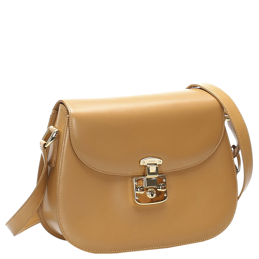 

Gucci Brown Leather Lady Lock Crossbody Bag