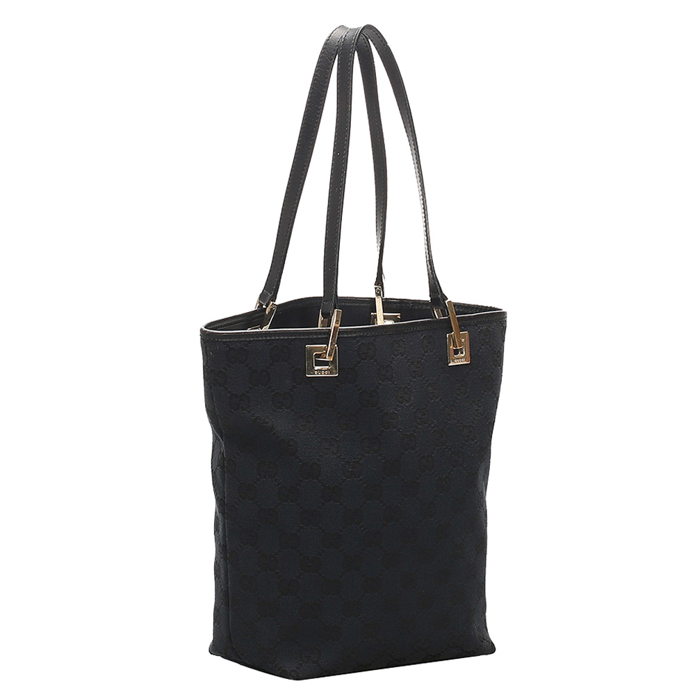

Gucci Black GG Canvas Tote