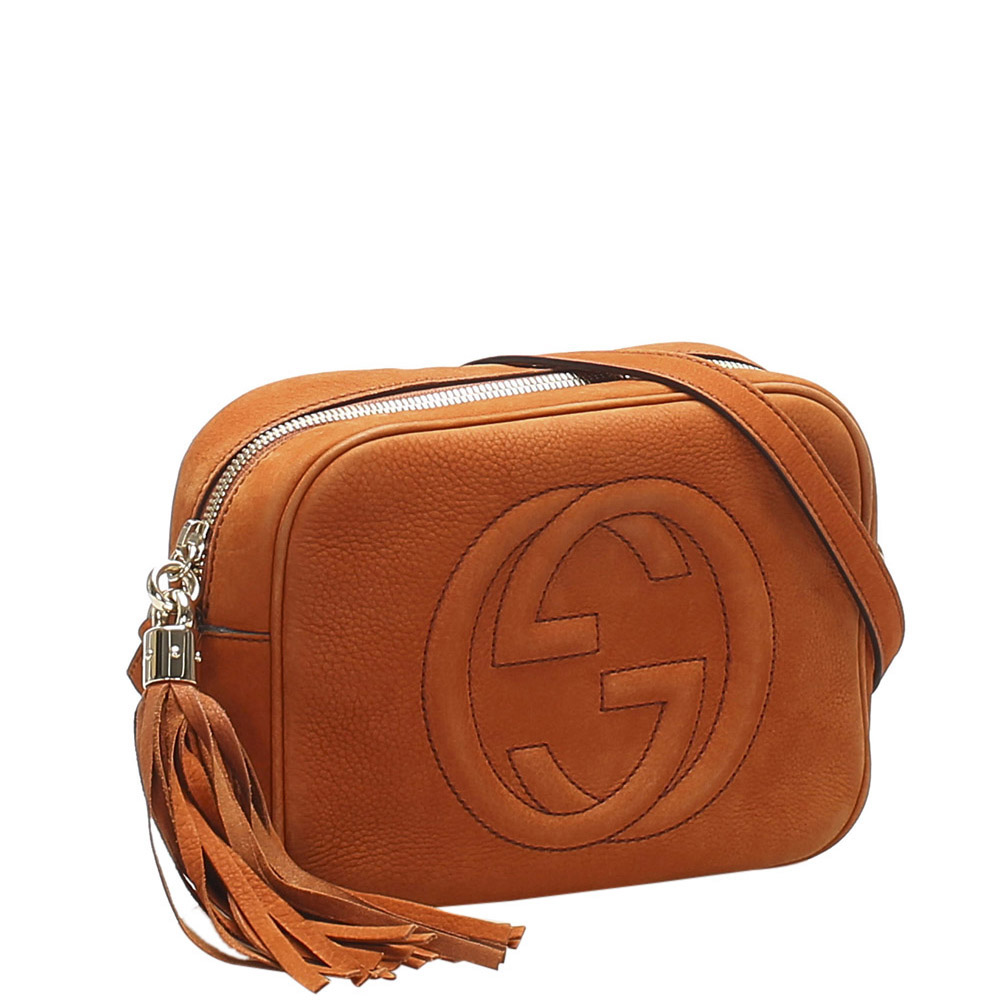 

Gucci Orange Leather Soho Shoulder Bag
