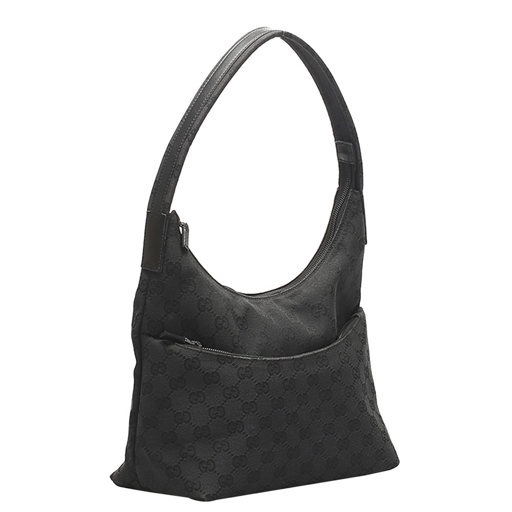 

Gucci Black GG Canvas Shoulder Bag