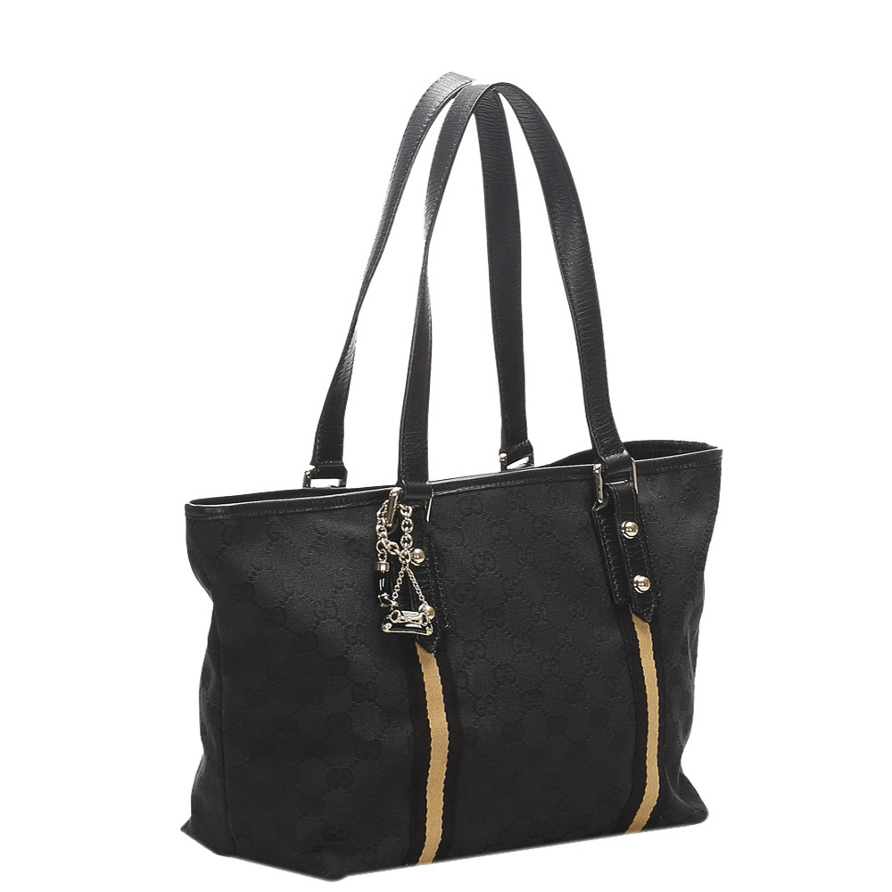 

Gucci Black GG Canvas Jolicoeur Tote Bag, Beige