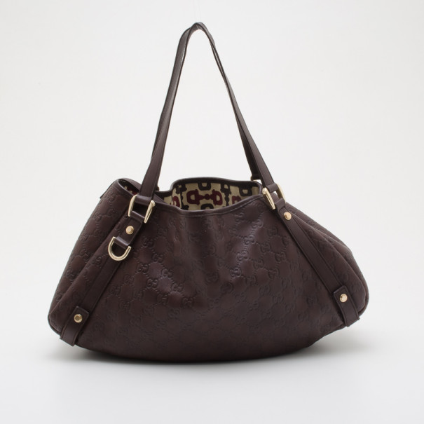مملوكة مسبقًا Gucci Guccissima Leather Abbey Medium Tote