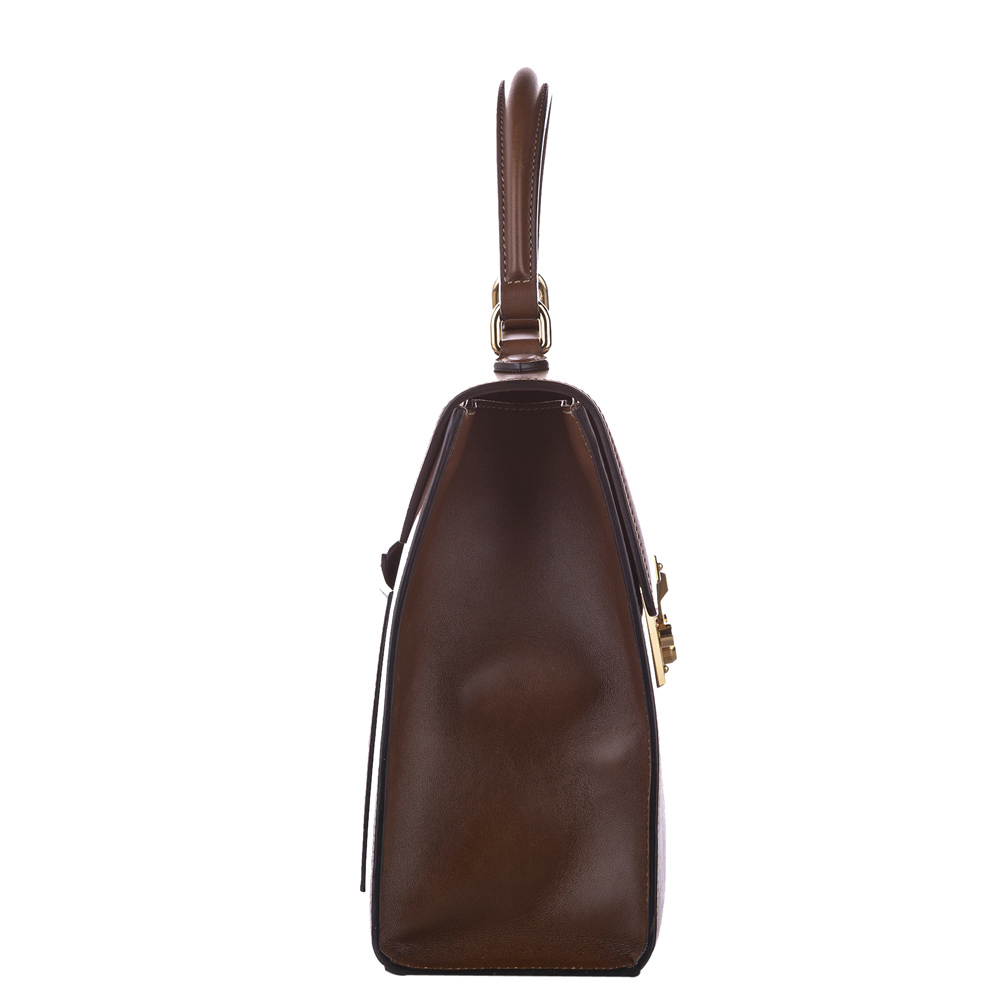

Gucci Brown Leather Padlock  bag