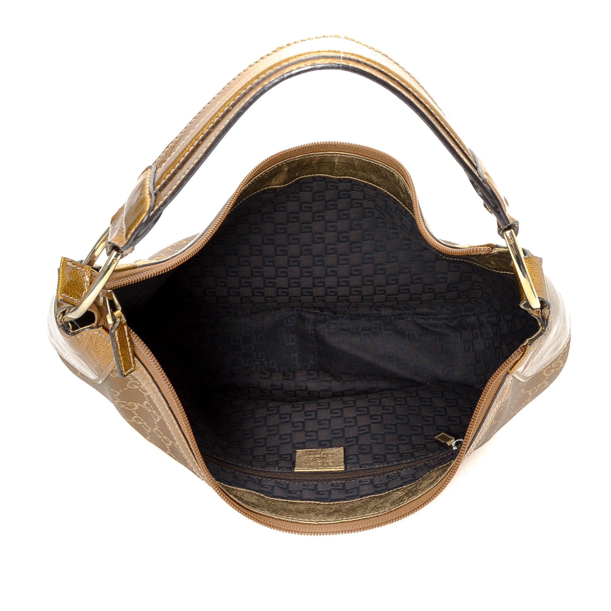 

Gucci Brown GG Canvas Nylon Hobo Bag