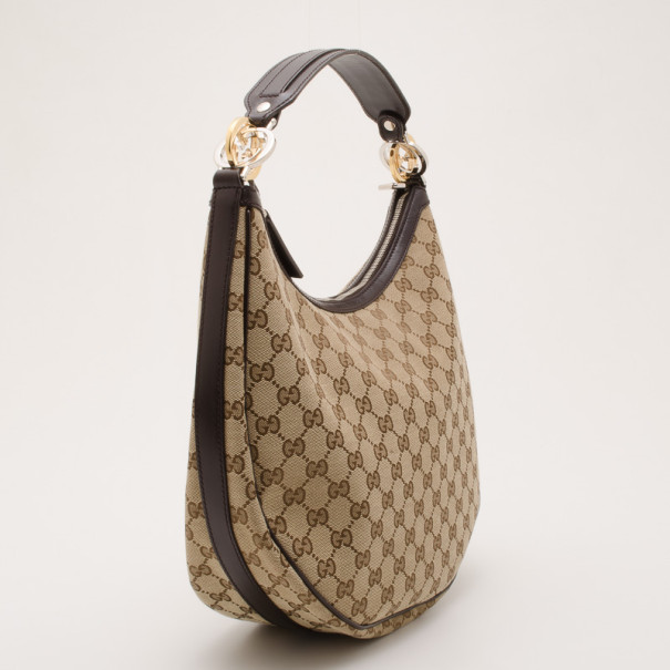 Gucci Chocolate Brown Guccissima GG Twins Large Hobo Bag ○ Labellov ○ Buy  and Sell Authentic Luxury