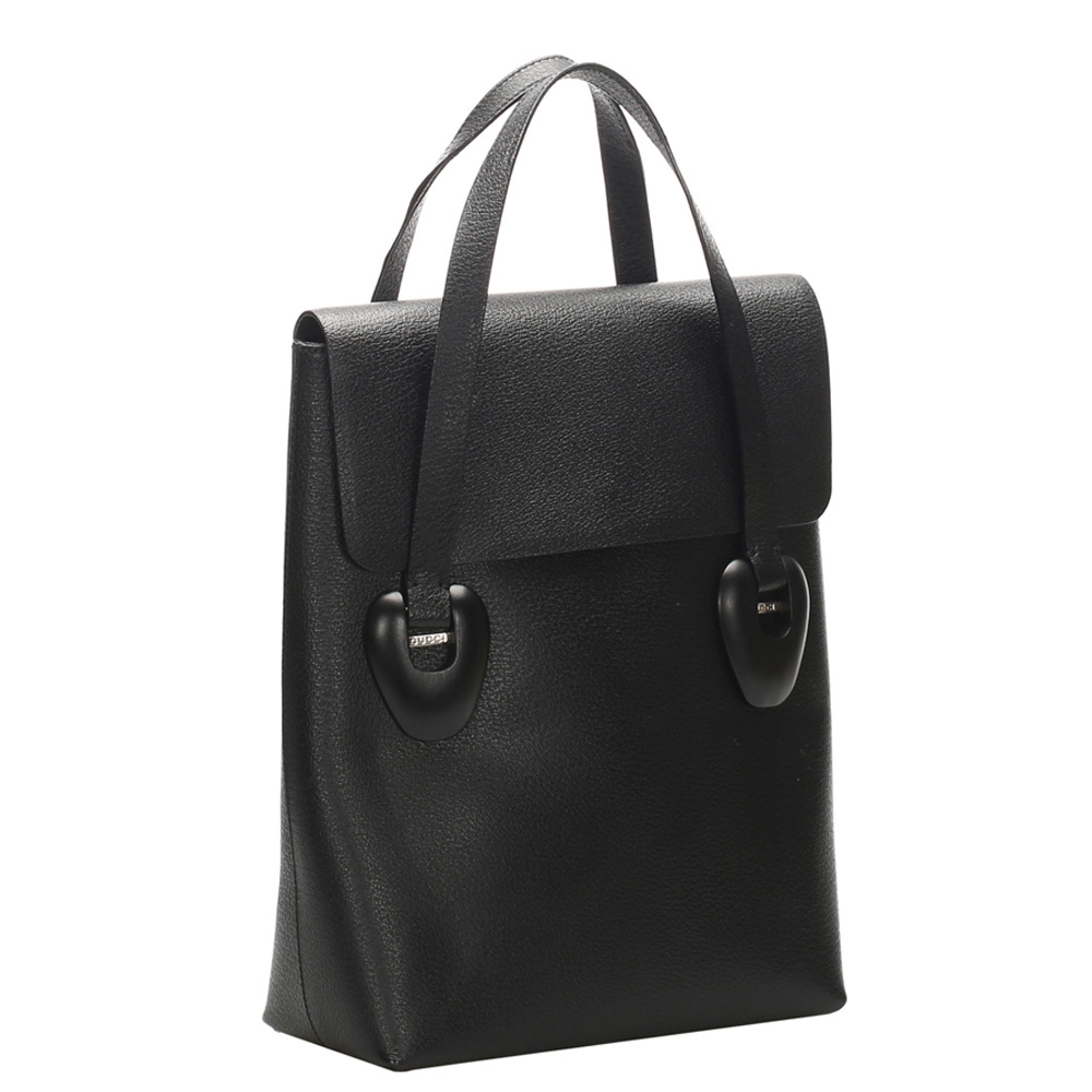 

Gucci Black Leather Top Handle Bag