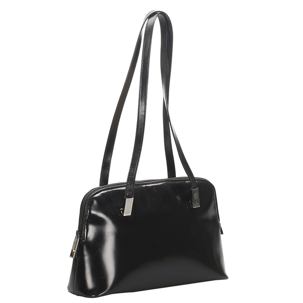 

Gucci Black Patent Leather Shoulder Bag