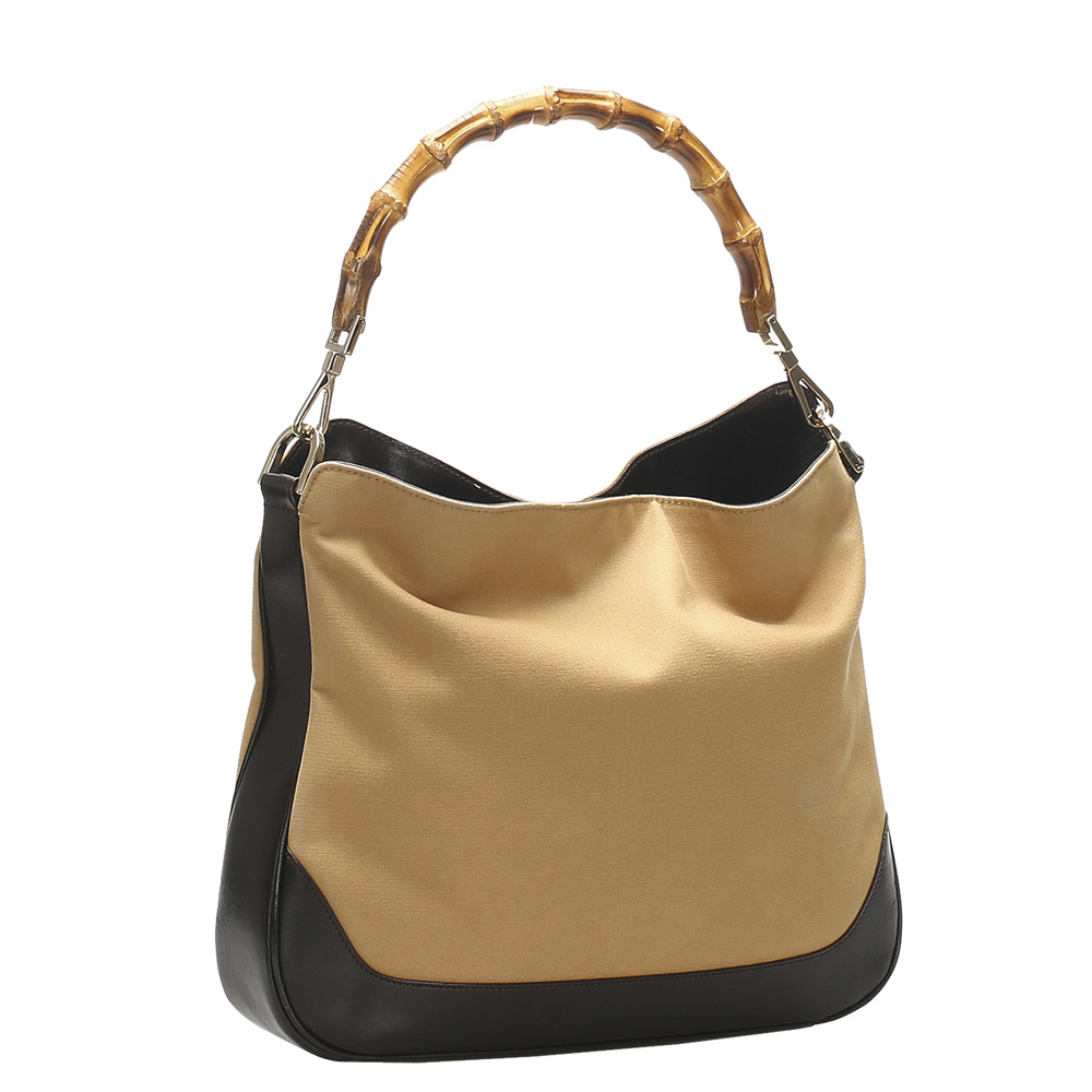 

Gucci Beige/Brown Bamboo Web Canvas Satchel Bag