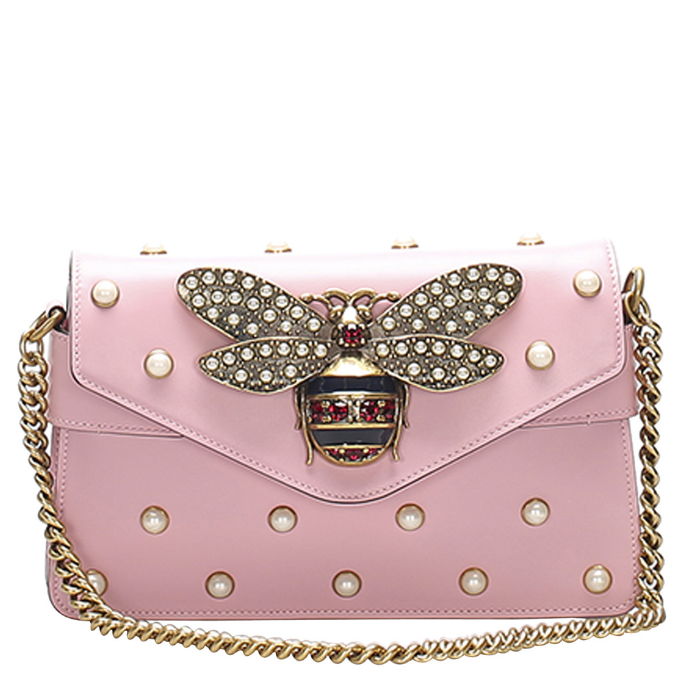 gucci pink bee purse