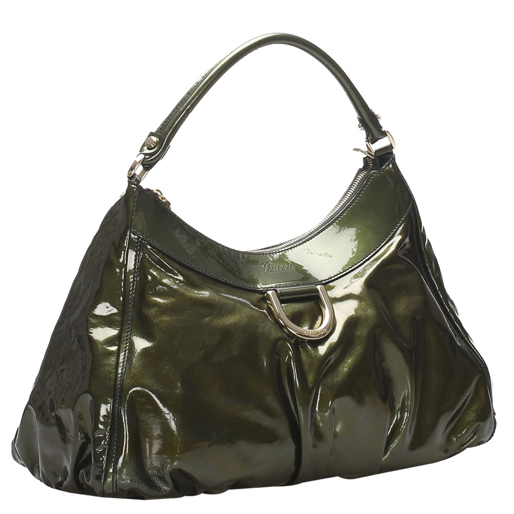 

Gucci Green Patent Leather Abbey D-Ring Shoulder Bag