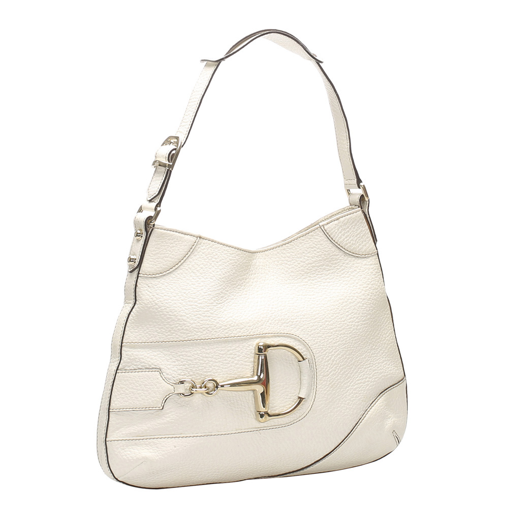 

Gucci White leather Hasler hobo Bag