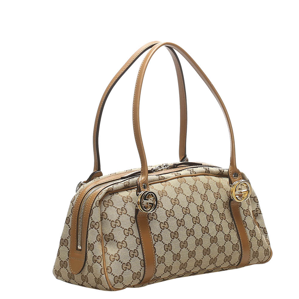 

Gucci Brown GG Canvas Lovely Shoulder Bag, Beige