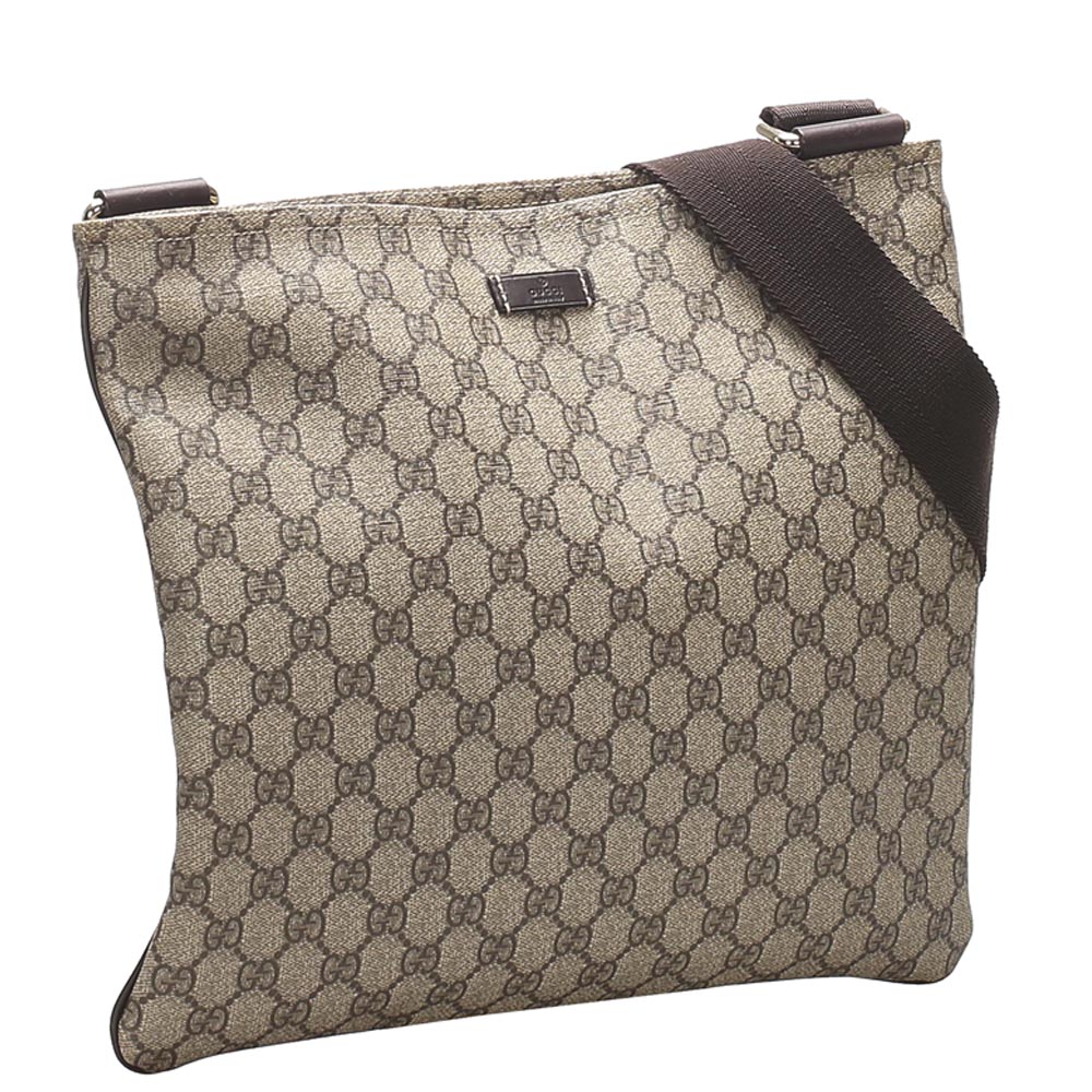 

Gucci Beige/Brown GG Supreme Canvas Crossbody Bag