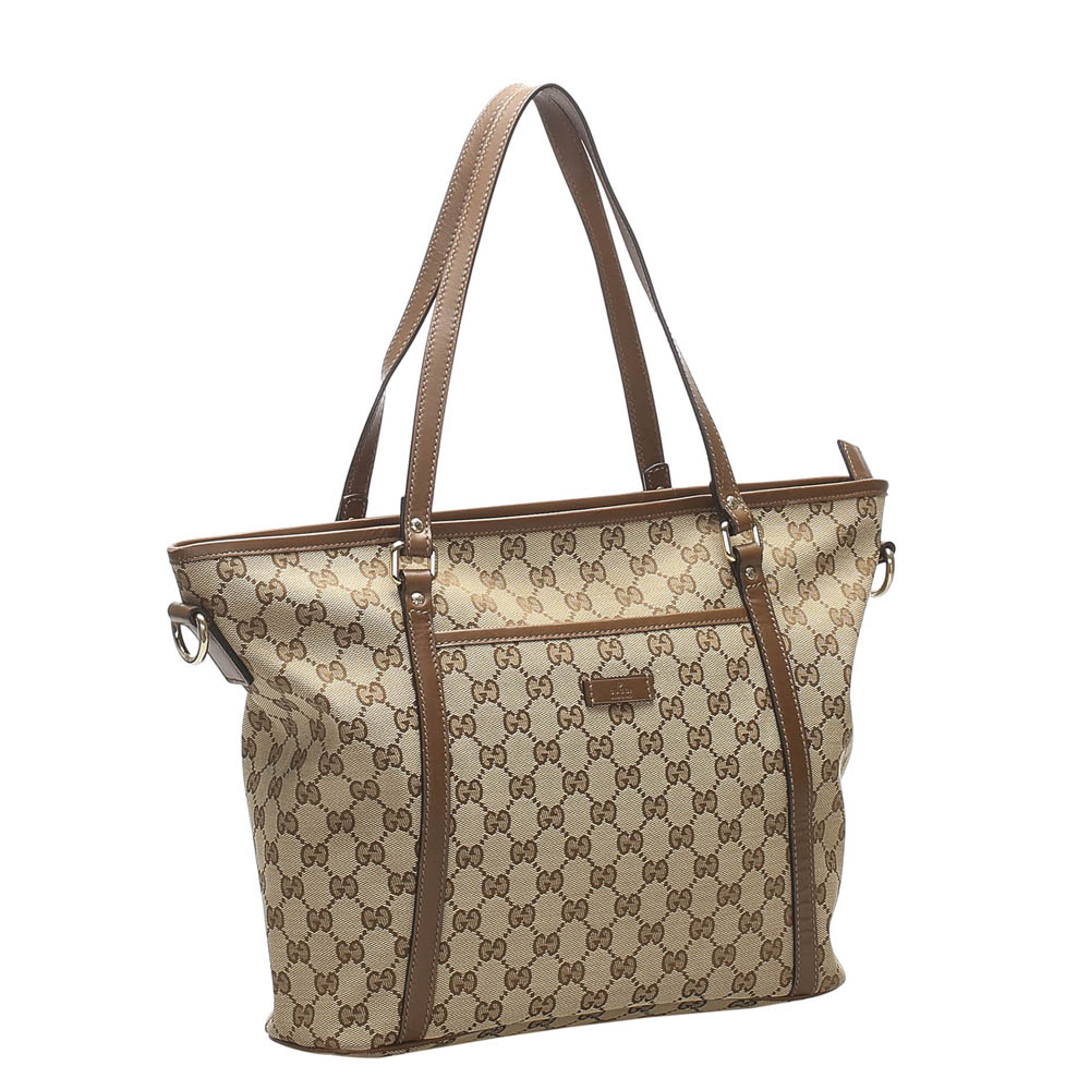 

Gucci Beige/Brown GG Supreme Canavs Tote Bag