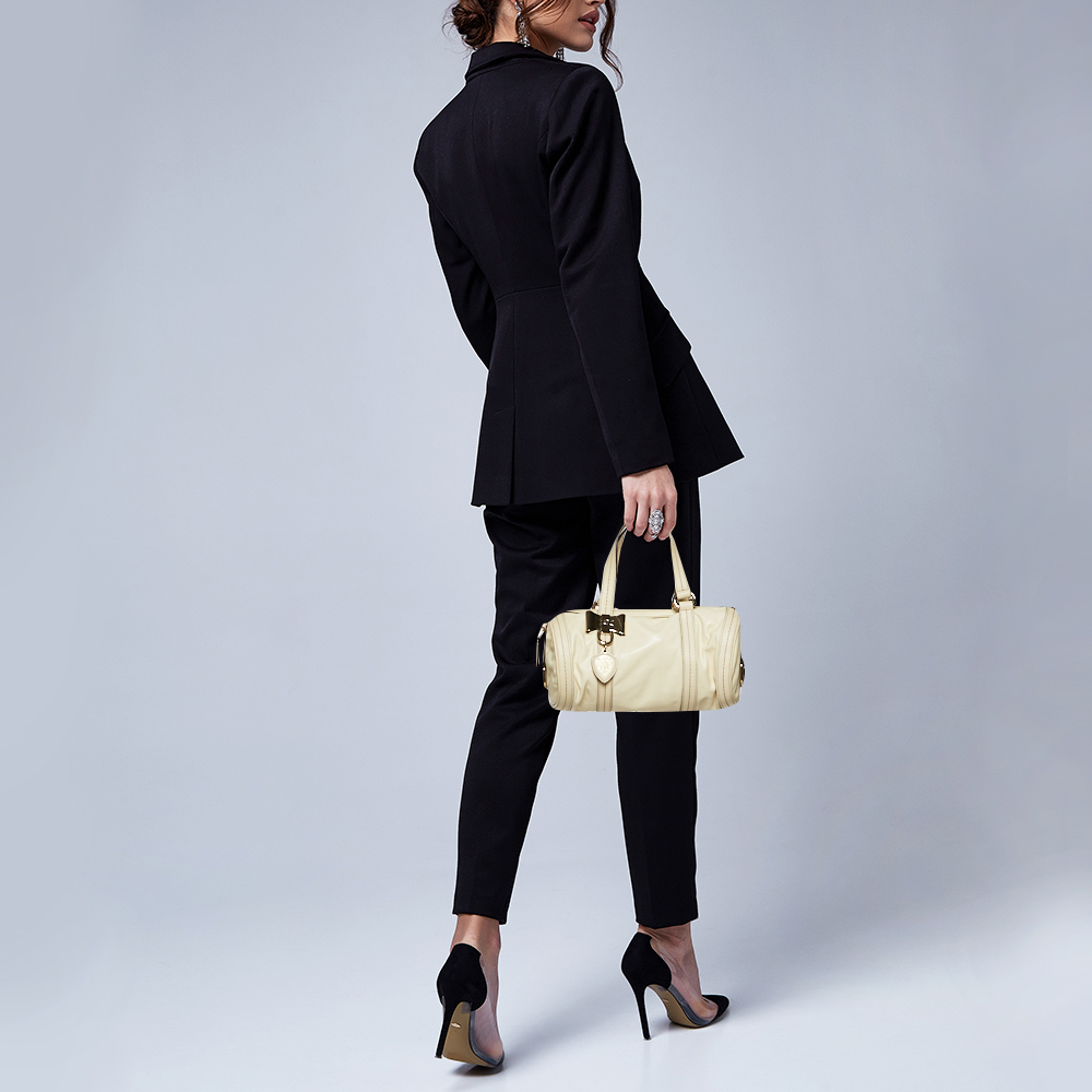 

Gucci Light Cream Leather Small Duchessa Boston Bag