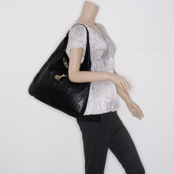 

Gucci Black Guccissima Leather New Jackie Hobo