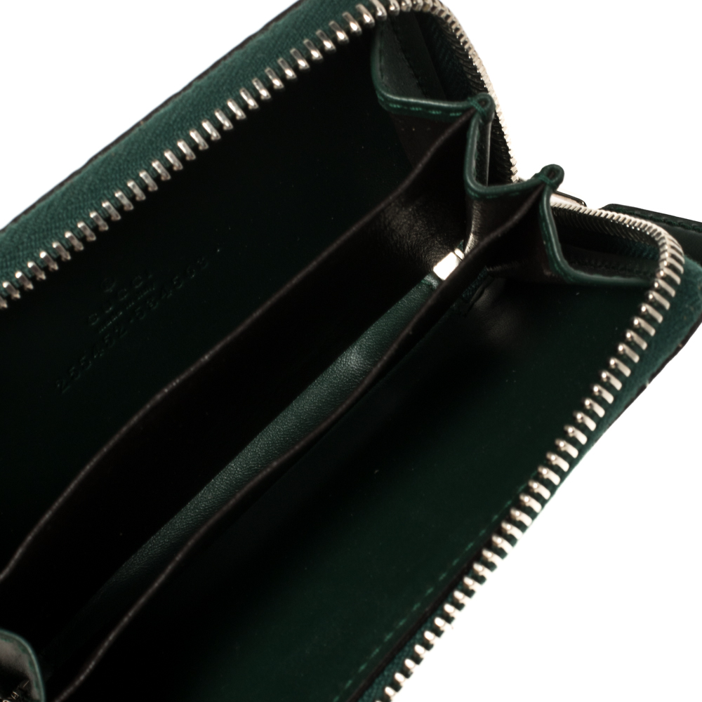 

Gucci Green Guccissima Leather Zip Around Wallet