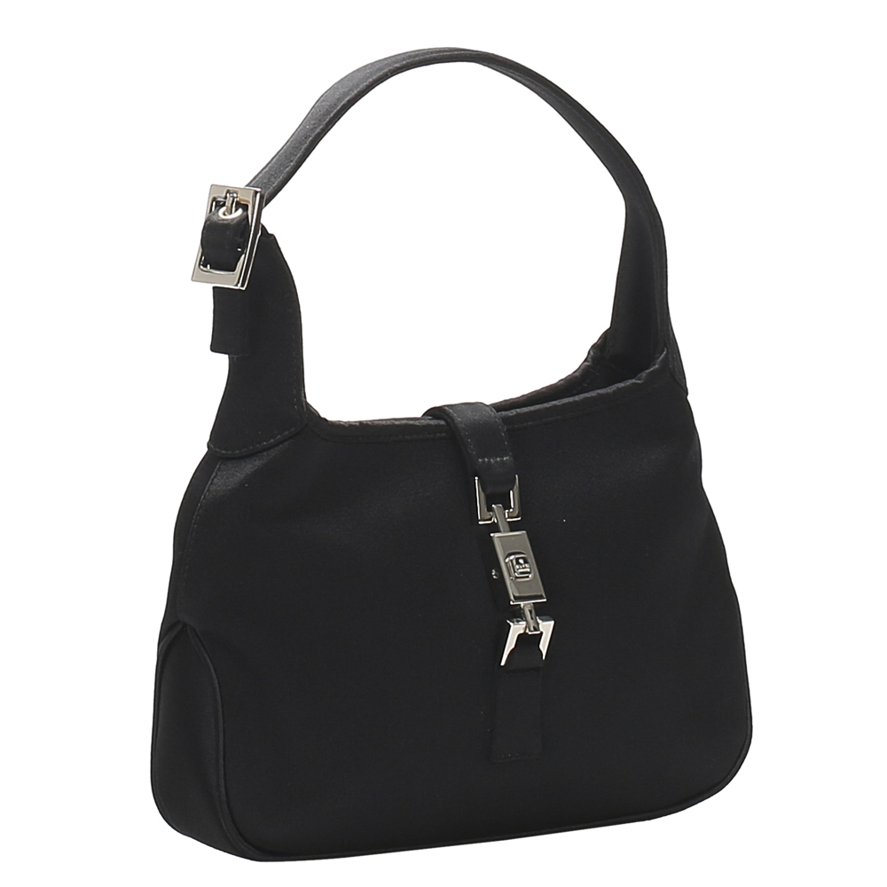 

Gucci Black Satin Jackie Hobo Bag