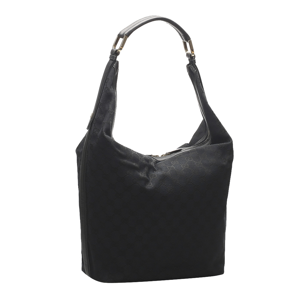 

Gucci Black GG Canvas Shoulder Bag