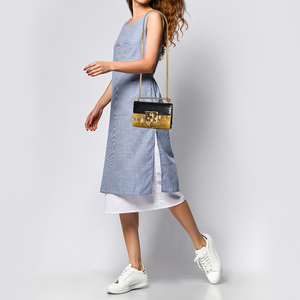 

Gucci Multicolor Python Small Padlock Shoulder Bag