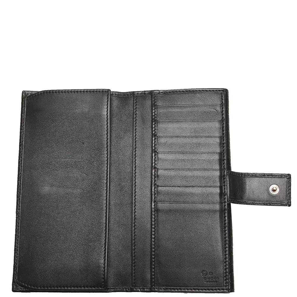 

Gucci Black Microguccissima Long Wallet