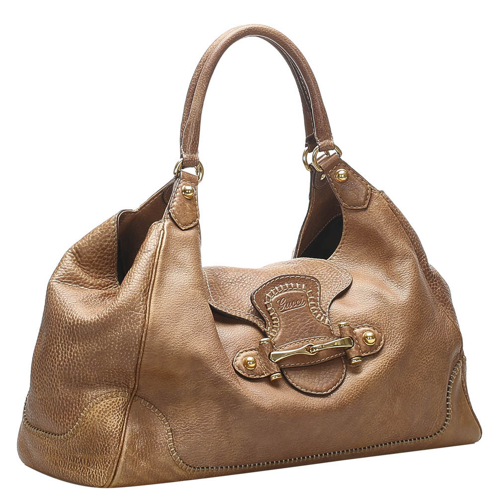 

Gucci Brown Leather New Pelham Hobo Bag