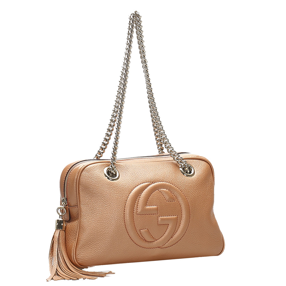 

Gucci Gold Soho Chain Leather Shoulder Bag