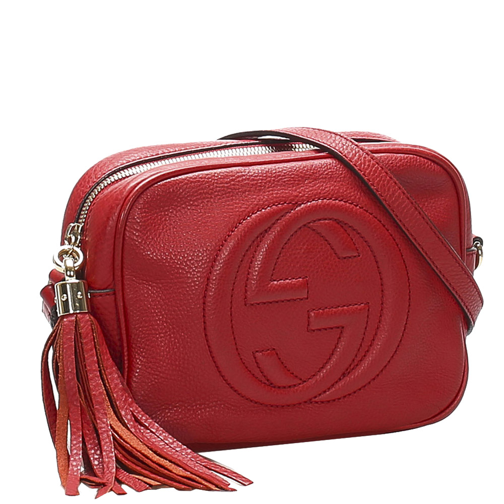 

Gucci Red Soho Disco Leather Crossbody Bag