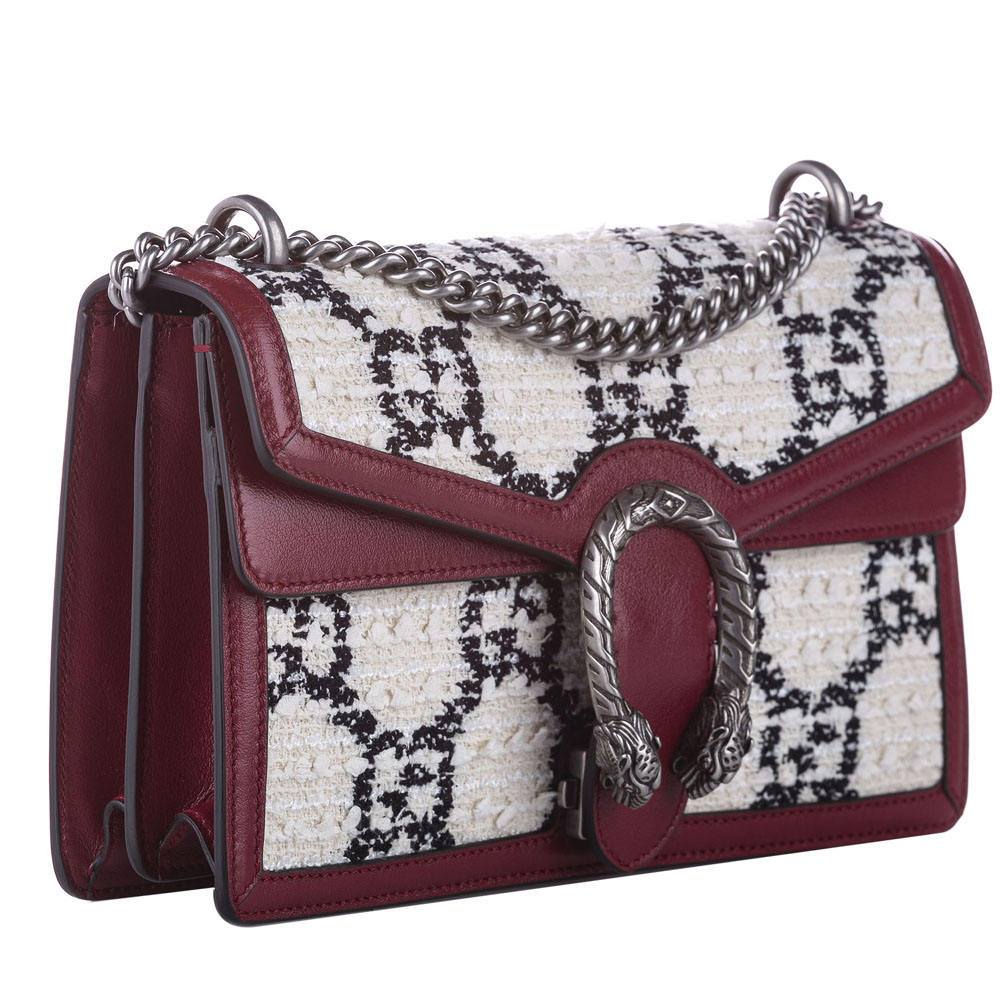 

Gucci White Dionysus GG Tweed Shoulder Bag, Multicolor