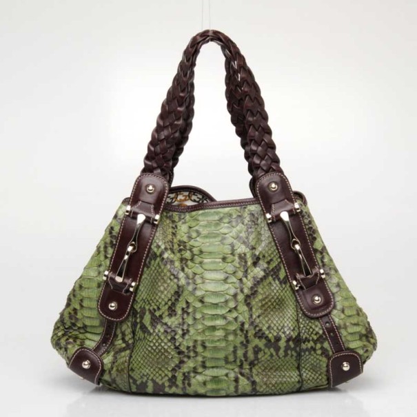 مملوكة مسبقًا Gucci Pelham Python Tote Bag