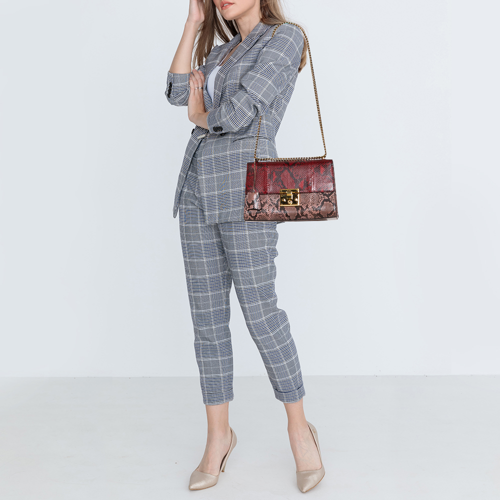 

Gucci Multicolor Python Medium Padlock Shoulder Bag