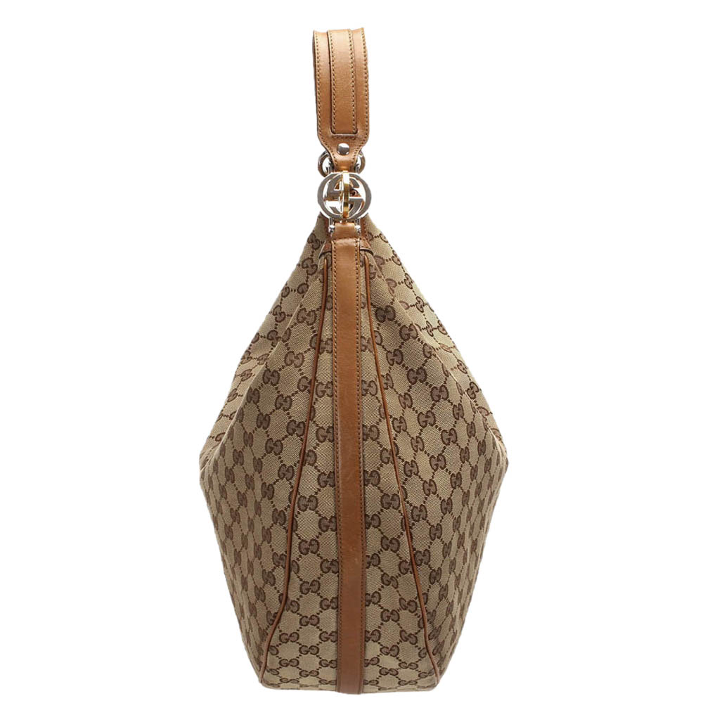 

Gucci Brown/Beige GG Canvas Hobo Bag