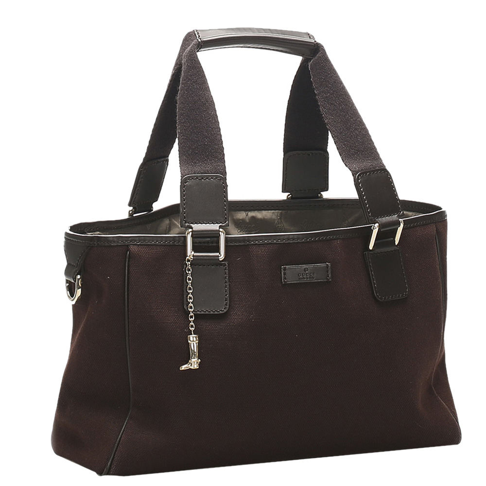 

Gucci Brown/Dark Brown Canvas Tote Bag