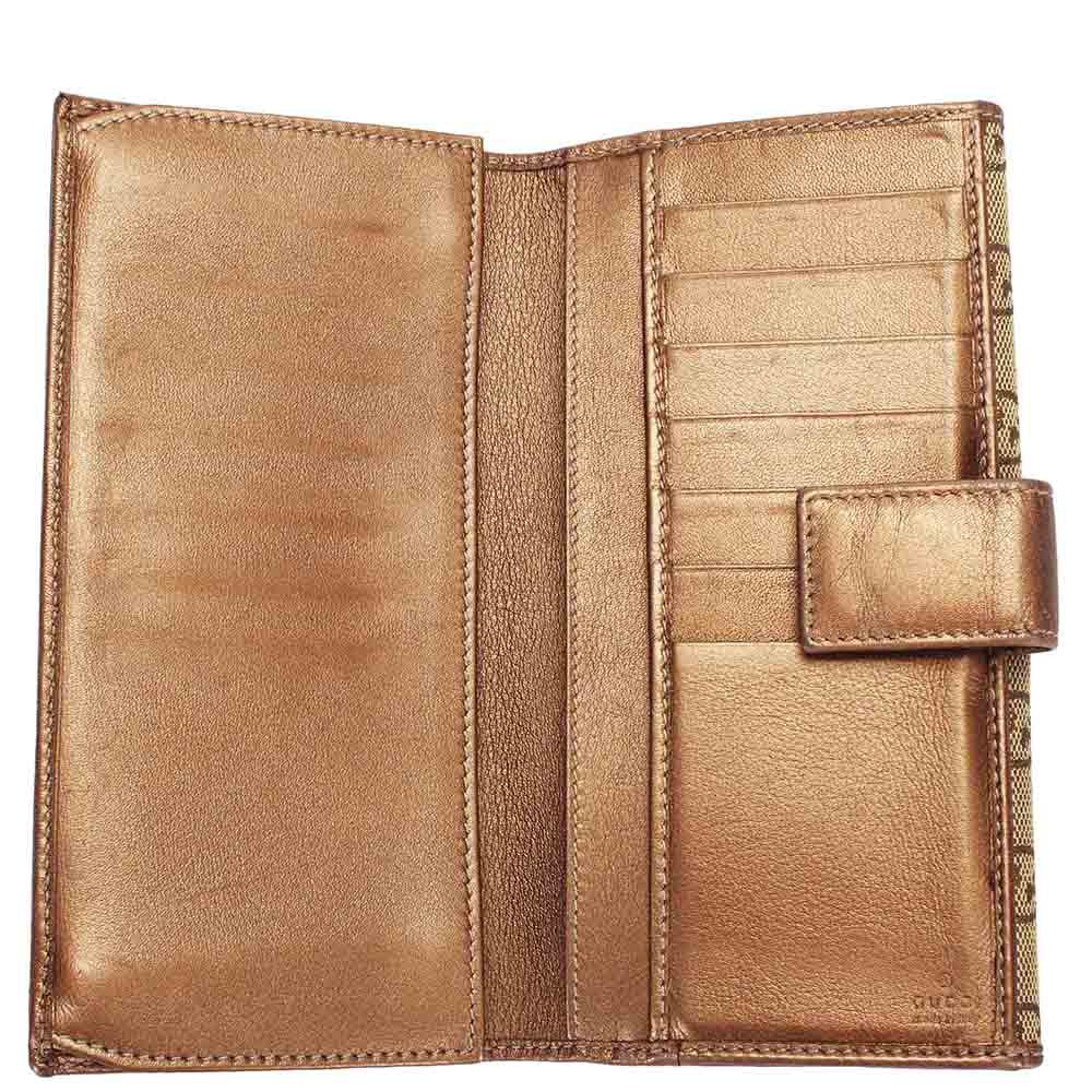 

Gucci Brown GG Canvas Lovely Wallet, Beige