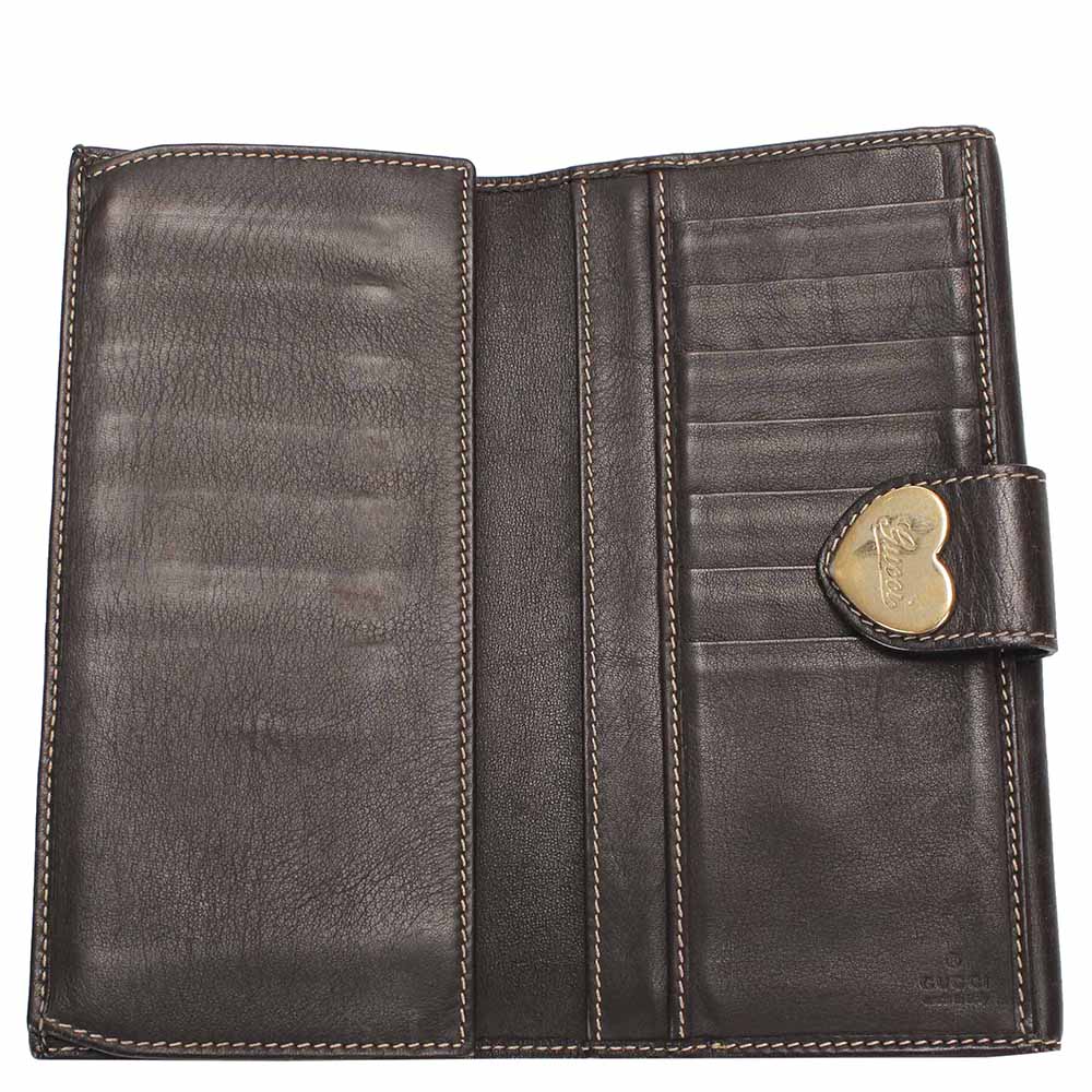 

Gucci Brown GG Canvas Continental Wallet, Beige