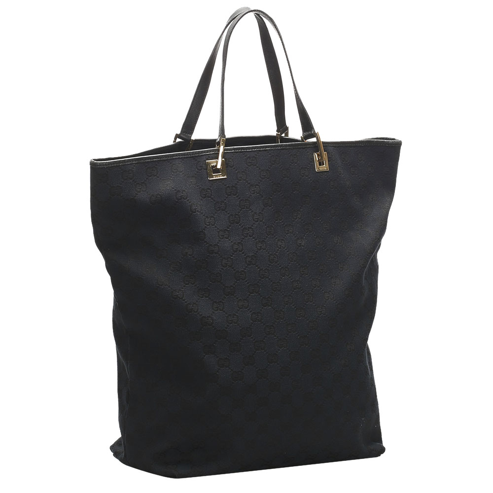 

Gucci Black GG Canvas Tote Bag