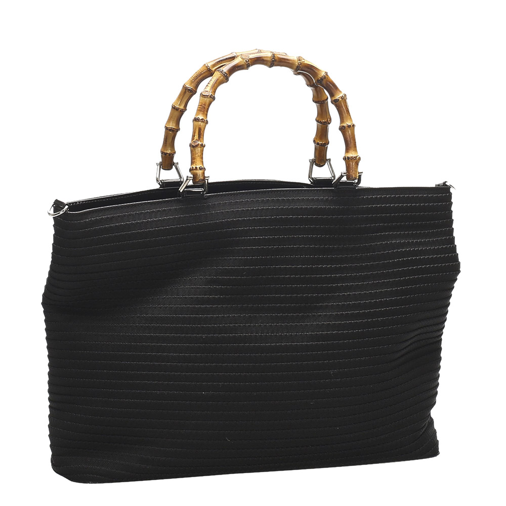 

Gucci Black Nylon Bamboo Bag