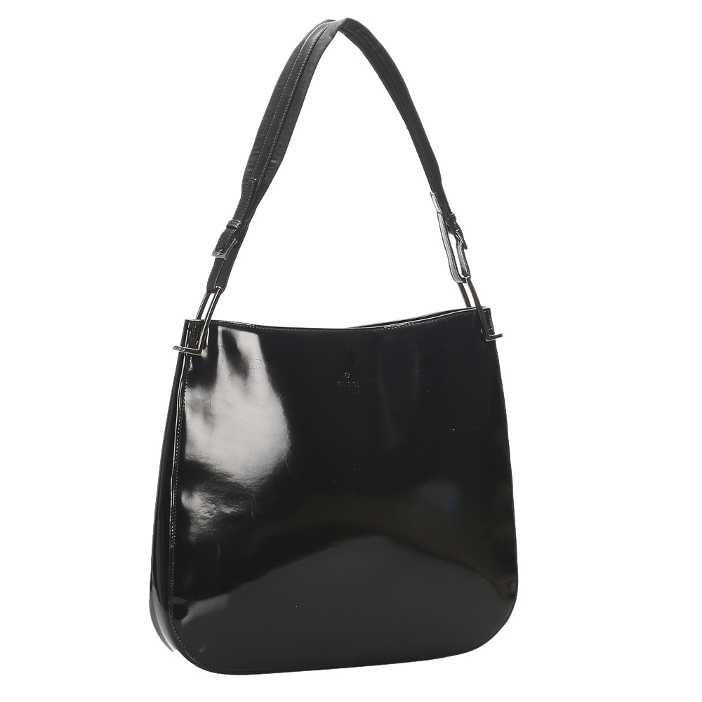 

Gucci Black Patent Leather Shoulder Bag