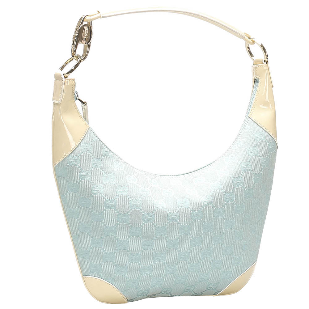 

Gucci Blue/Light Blue GG Canvas Hobo Bag