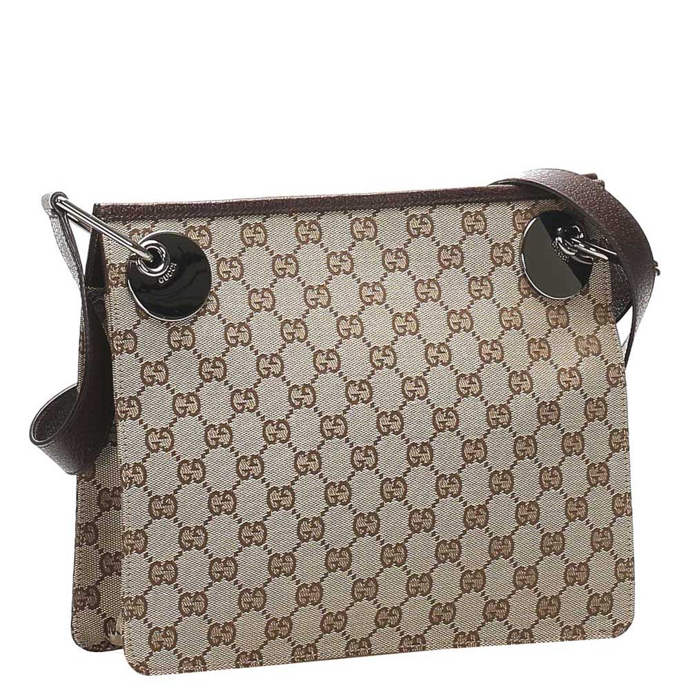 

Gucci Beige/Brown GG Canvas Eclipse Shoulder Bag