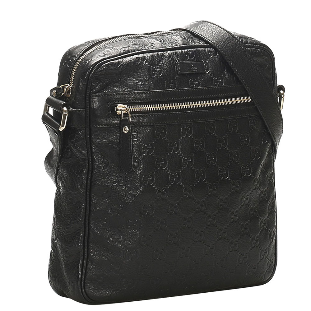 

Gucci Black Guccissima Leather Crossbody Bag