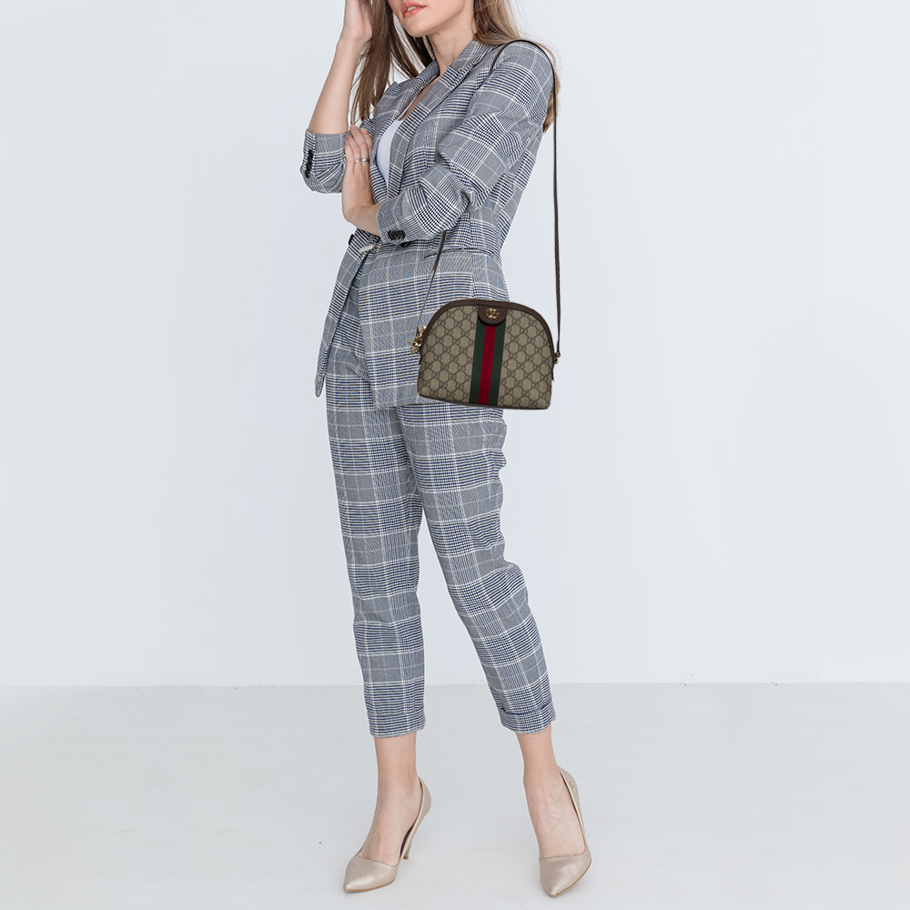 

Gucci Beige/Brown GG Supreme Canvas and Leather Ophidia Crossbody Bag